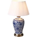 Axyaa Chinese Blue White Porcelain Table Lamp LED Dimming for Living Room