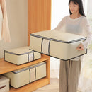 Axyaa Quilt Clothes Storage Box: Foldable, Dust Proof, Non-Woven Organizer