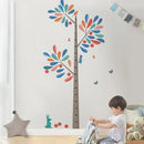 Nordic Kids Height Wall Stickers by Axyaa - Cute Cartoon Measuring Instrument for Bedroom