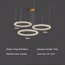 Axyaa Deluxe Crystal Pendant Chandelier - Modern Dimmable LED Lighting Fixtures