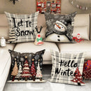 Axyaa Christmas Tree Snowman Pillowcase for Home Sofa Decoration