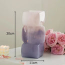 Axyaa Geometric Glass Vase for Stylish Flower Arrangement and Table Decoration