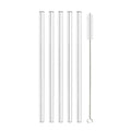 Axyaa Reusable Glass Drinking Straws Set with Brush - Bar Party Accessory