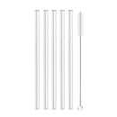 Axyaa Reusable Glass Drinking Straws Set with Brush - Bar Party Accessory