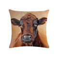 Axyaa Cotton Linen Cushion Cover Sheep Cow Home Decor Throw Pillowcase
