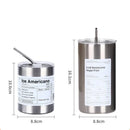 Axyaa Stainless Steel Double-layer Coffee Cup with Straw