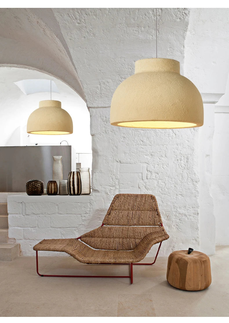 Axyaa Wind Pendant: Nordic Bowl LED Chandelier for Home Decor & Dining Area