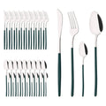 Axyaa Gold Stainless Steel Cutlery Set - 40Pcs Western Dinnerware Tableware Set