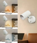 Axyaa LED Remote Charge Wall Lamp 3-Color Bedroom Living Room Lighting