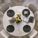Axyaa Christmas Black Round Woven Placemats Set for Kitchen Tables - 6PCS