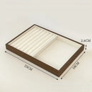 Axyaa Velvet Jewelry Organizer Trays for Drawer - Stackable Ring Earring Storage
