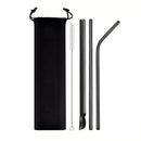 Axyaa Stainless Steel Bubble Tea Straw Set with Cleaner Brush