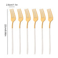 Axyaa 6Pcs Dinner Fork Set Stainless Steel Silverware Cutlery Mirror Flatware