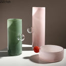 Axyaa Gradient Color Glass Ball Vase for Cute Floral Arrangement