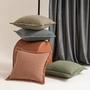 Axyaa Hounds tooth Square Cushion Cover 45x45cm in Orange Green Blue Black