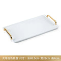Axyaa Rectangular Plastic Tray with Handle for Home, Hotel, and Decor Use