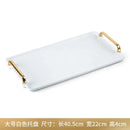 Axyaa Rectangular Plastic Tray with Handle for Home, Hotel, and Decor Use