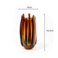Handcrafted Axyaa Silk-Wrapped Glass Vase | Transparent Flower Arrangement Home Decoration