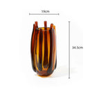 Handcrafted Axyaa Silk-Wrapped Glass Vase | Transparent Flower Arrangement Home Decoration