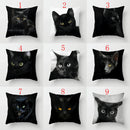 Axyaa  Black Cat Pillowcase  Decorative Square Cushion Cover 45*45cm