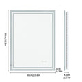 Axyaa Backlit LED Bathroom Mirror | Dimmable | Demist | Wall Mounted | Rectangle