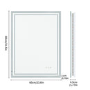 Axyaa Backlit LED Bathroom Mirror | Dimmable | Demist | Wall Mounted | Rectangle