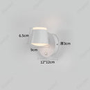Axyaa LED Rotatable Wall Lamp USB Charging Touch Dimming for Bedroom and Living Room