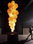 Axyaa Orange Glass Grape Ball Chandeliers: Elegant Villa Hotel Decor