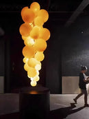 Axyaa Orange Glass Grape Ball Chandeliers for Luxurious Hotel and Villa Decoration