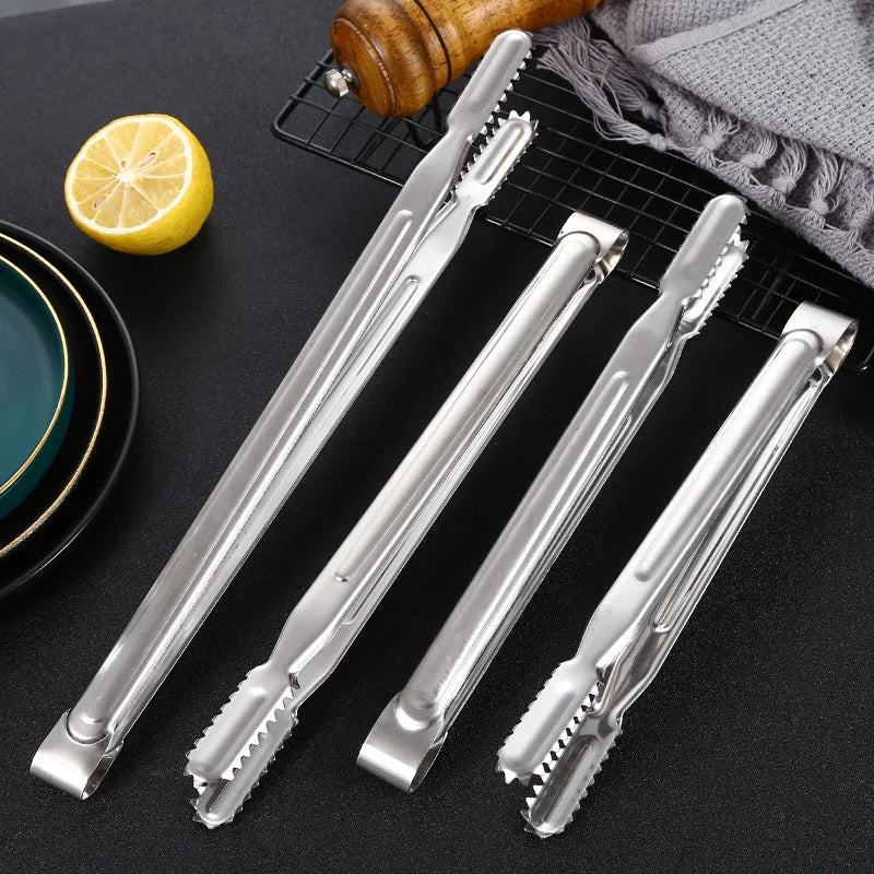 Axyaa Stainless Steel Food Tongs for Kitchen Cooking and Barbecue