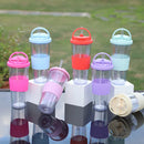 Axyaa Double-Layer Plastic Cup with Straw | Large Capacity | Leak-Proof | Student Friendly