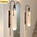 Axyaa Postmodern Glass Wall Lamp for Hotel Restaurant Aisle Bedside Lighting