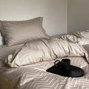 Axyaa Luxury Cotton Jacquard Double Duvet Cover Set Queen Size Bedding