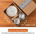 Axyaa Mini Ceramic Plate Set for Sushi Soy Sauce & Snacks
