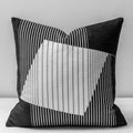 Soft Chenille Geometric Cushion Cover 45x45 for Neutral Home Decor - Axyaa
