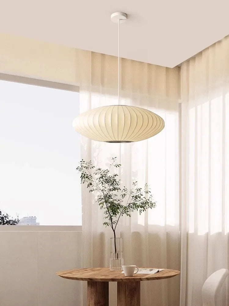 Axyaa Wabi Sabi Silk Pendant Lights - Nordic Style Chandelier for Home Decor