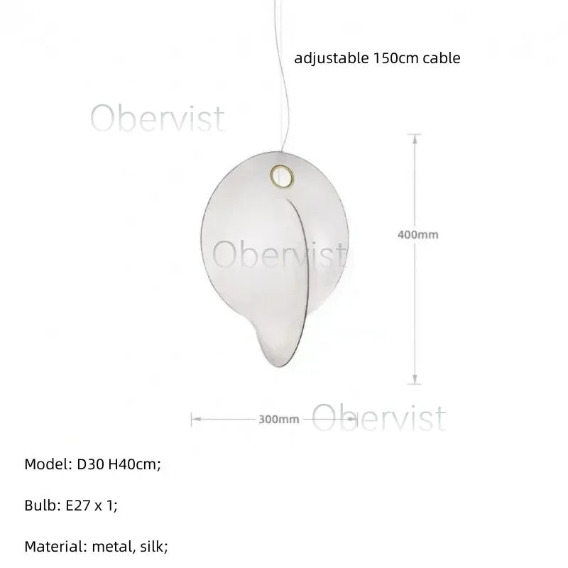 Axyaa Nordic Silk LED Pendant Chandelier for Home Decor