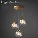 Axyaa Glass Pendant Lamp LED Hanging Light for Dining Room Kitchen Bedroom