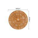 Axyaa Round Rattan Wall Hanging for Rustic Home Decor