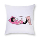 Axyaa Cute Girl & Puppy Everyday Life Pillow Case & Cushion Cover Cozy Home Decor
