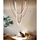Axyaa Modern Duplex Staircase Chandelier: Minimalist Designer Belt Chandelier for Living Room & Restaurant