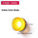 Axyaa Round Wall Lamp LED Sconce Amber Smoky Gray Shade Nordic Home Decor