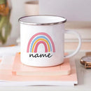 Axyaa Rainbow Enamel Mug for Kids - Personalized Drinkware Gift