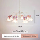 Axyaa Pink Bow Chandelier for Kids' Room & Kitchen - Nordic Design Home Lighting