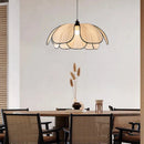 Axyaa Nordic Fabric Ceiling Chandelier LED Pendant Lights for Home Lighting