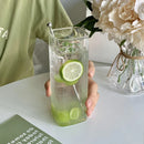 Axyaa Glass Cup Set: 250/400/480ml Drinking Glasses for Coffee, Bubble Tea, Milk, Beer