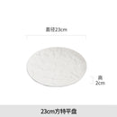 Axyaa Designer White Ceramic Flat and Round Plate Set for Home Cooking