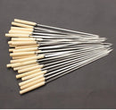Axya Stainless Steel Barbecue Skewers with Wooden Handle