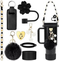 Axyaa Cup Set: Strap, Boot, Straw Cover, Charms for 40oz, 30oz Tumbler
