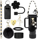 Axyaa Cup Set: Strap, Boot, Straw Cover, Charms for 40oz, 30oz Tumbler